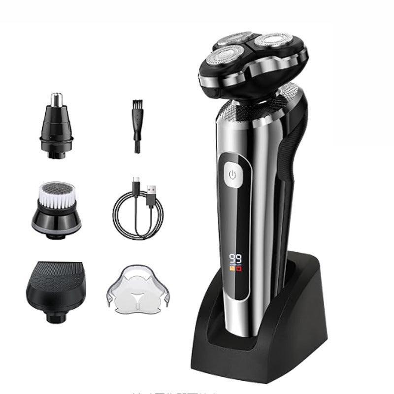 GroomX™ Digital 5-in-1 Shaver – Waterproof, Rechargeable & Precision Beard Trimmer