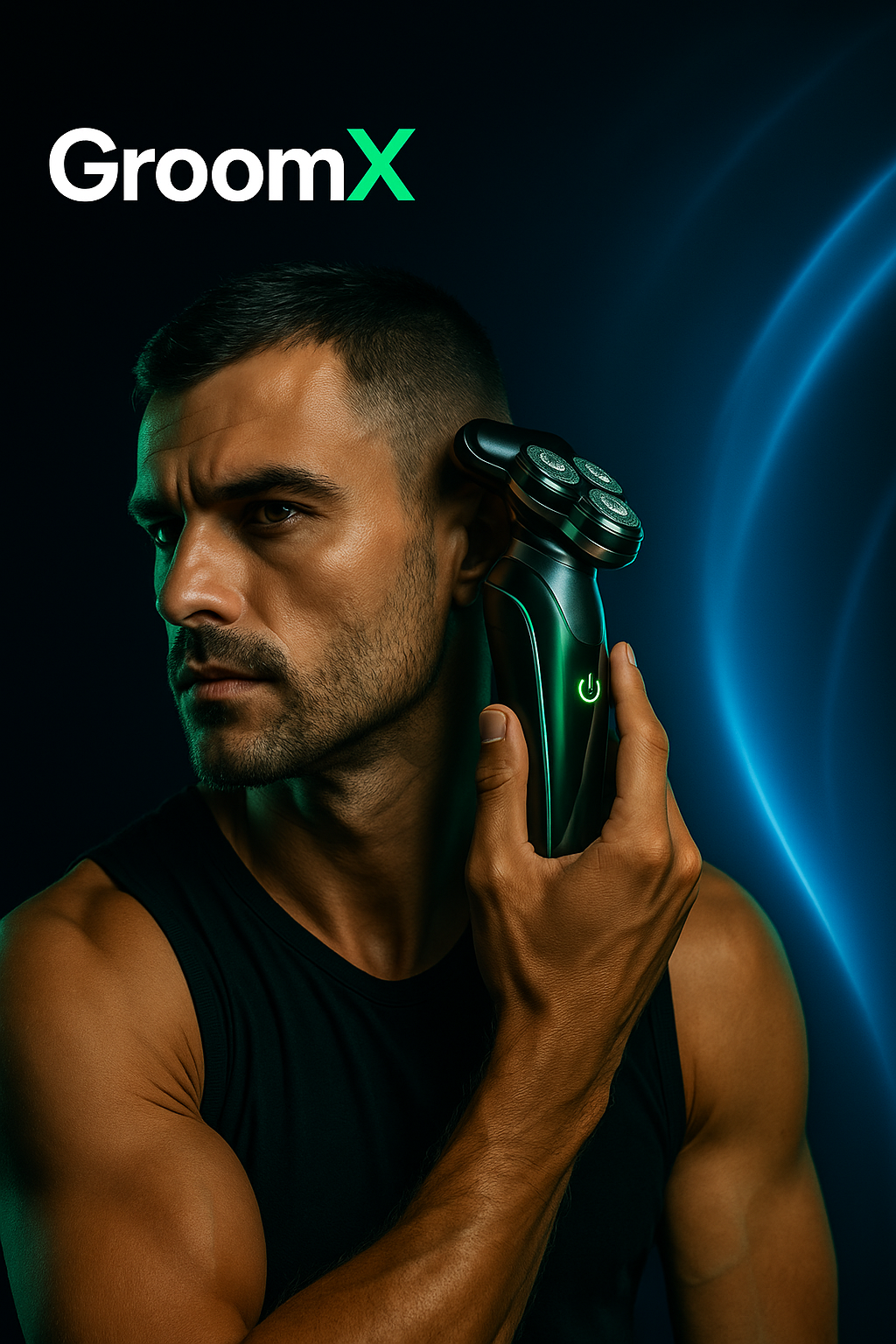 GroomX™ 5-in-1 waterproof head & face shaver for men