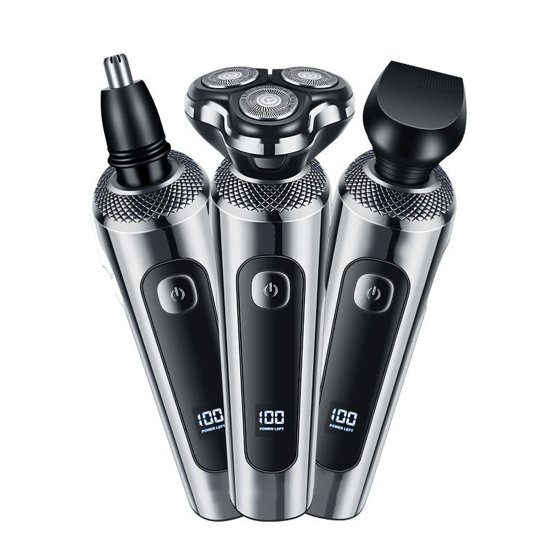 GroomX™ Digital 5-in-1 Shaver – Waterproof, Rechargeable & Precision Beard Trimmer